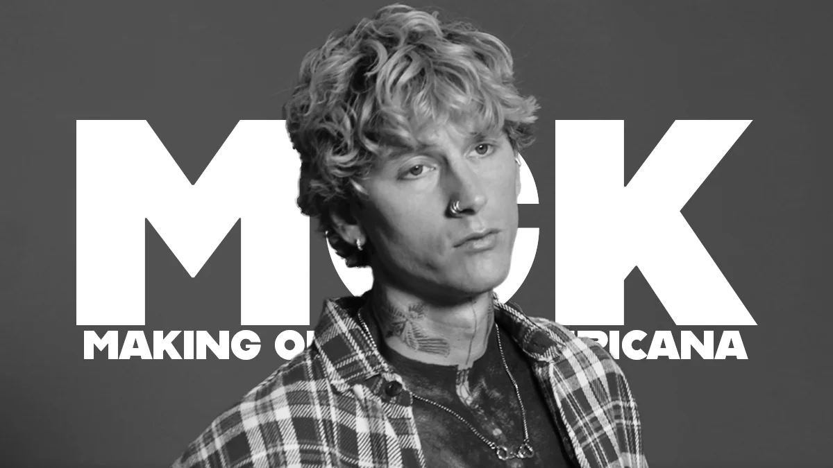 Black and white title frame from a music documentary
